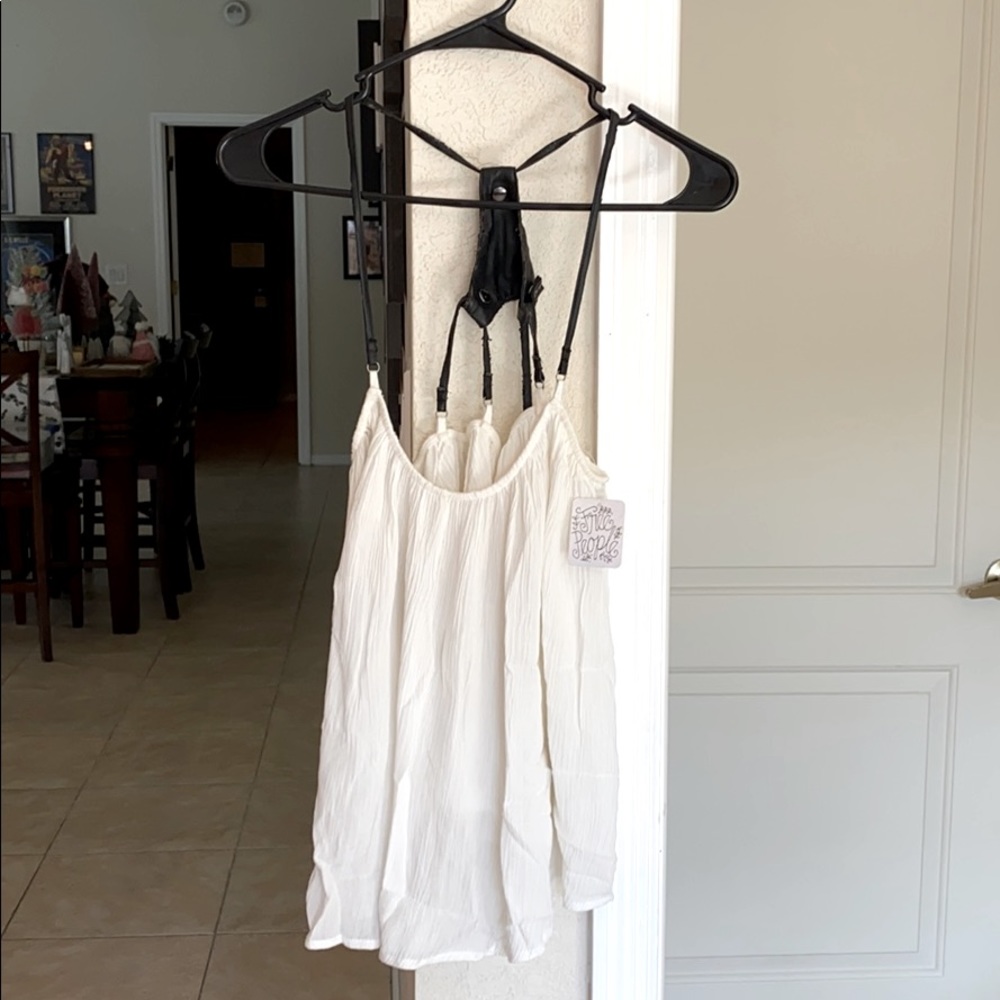 Free people leather tank top